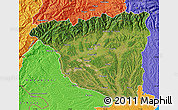 Satellite Map of Gorj, political outside