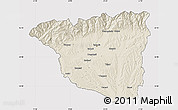 Shaded Relief Map of Gorj, cropped outside