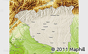 Shaded Relief Map of Gorj, physical outside