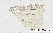 Shaded Relief Map of Gorj, single color outside