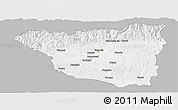 Gray Panoramic Map of Gorj, single color outside