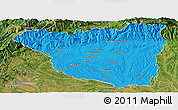 Political Panoramic Map of Gorj, satellite outside