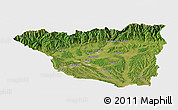 Satellite Panoramic Map of Gorj, single color outside