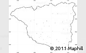 Blank Simple Map of Gorj, cropped outside, no labels