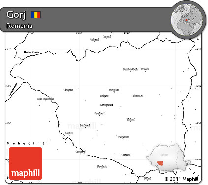 Blank Simple Map of Gorj