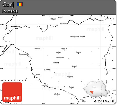 Blank Simple Map of Gorj