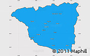 Political Simple Map of Gorj, cropped outside