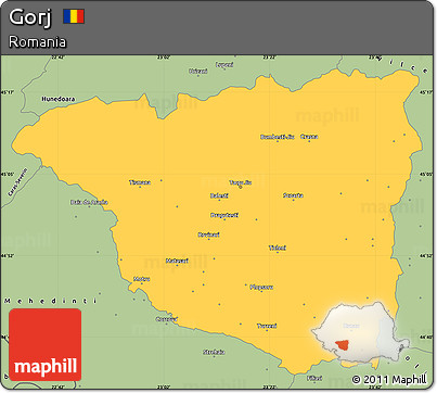 Savanna Style Simple Map of Gorj
