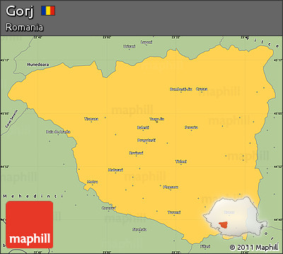 Savanna Style Simple Map of Gorj