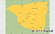 Savanna Style Simple Map of Gorj, single color outside