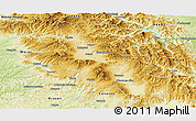 Physical Panoramic Map of Harghita