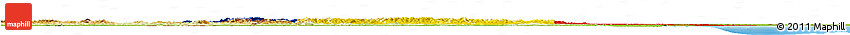 Flag Horizon Map of Romania, physical outside, bathymetry sea