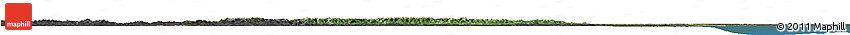 Satellite Horizon Map of Romania, darken, desaturated, land only