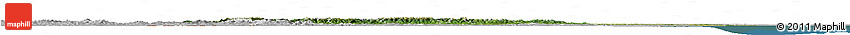 Satellite Horizon Map of Romania, lighten, desaturated, land only