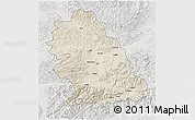 Shaded Relief 3D Map of Hunedoara, lighten, semi-desaturated