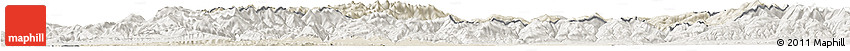 Shaded Relief Horizon Map of Hunedoara, lighten