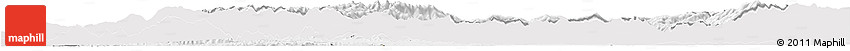 Silver Style Horizon Map of Hunedoara, single color outside