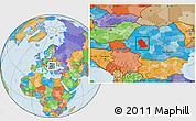 Political Location Map of Hunedoara