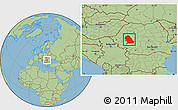 Savanna Style Location Map of Hunedoara