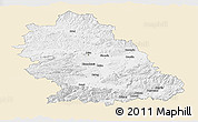 Classic Style Panoramic Map of Hunedoara, single color outside