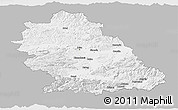 Gray Panoramic Map of Hunedoara, single color outside