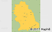 Savanna Style Simple Map of Hunedoara, single color outside