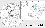 Blank Location Map of Romania, within the entire continent