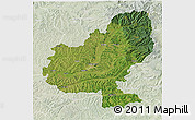 Satellite 3D Map of Mures, lighten