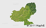 Satellite 3D Map of Mures, single color outside