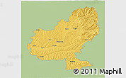 Savanna Style 3D Map of Mures, single color outside