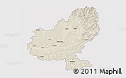 Shaded Relief 3D Map of Mures, single color outside