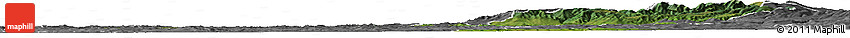 Satellite Horizon Map of Mures, desaturated