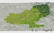Satellite Panoramic Map of Mures, lighten, semi-desaturated