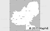 Gray Simple Map of Mures, single color outside