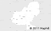 Silver Style Simple Map of Mures, single color outside