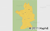 Savanna Style 3D Map of Olt, single color outside