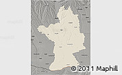 Shaded Relief 3D Map of Olt, darken, semi-desaturated