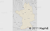 Shaded Relief 3D Map of Olt, desaturated