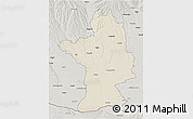 Shaded Relief 3D Map of Olt, semi-desaturated