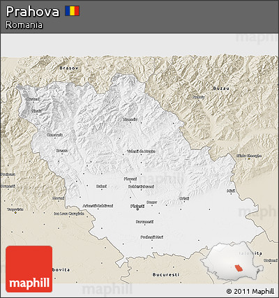 Classic Style 3D Map of Prahova