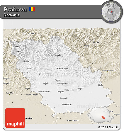 Classic Style 3D Map of Prahova
