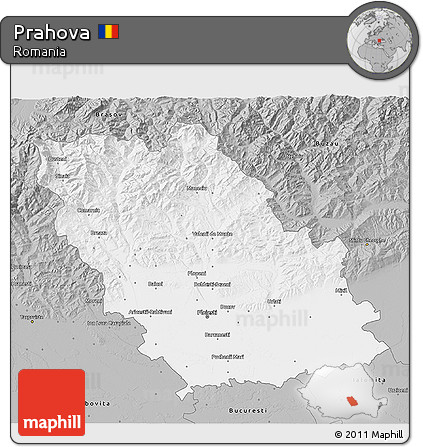 Gray 3D Map of Prahova
