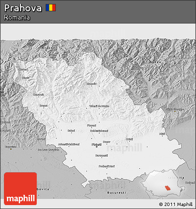 Gray 3D Map of Prahova