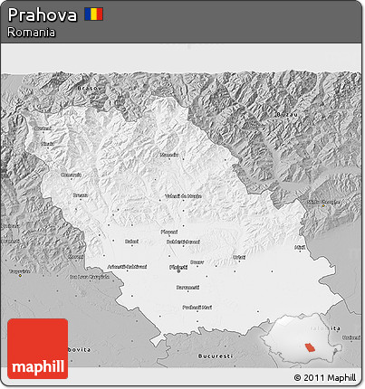 Gray 3D Map of Prahova