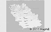 Gray 3D Map of Prahova, single color outside