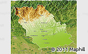Physical 3D Map of Prahova, satellite outside