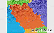 Political 3D Map of Prahova