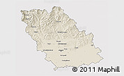 Shaded Relief 3D Map of Prahova, cropped outside