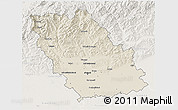Shaded Relief 3D Map of Prahova, lighten