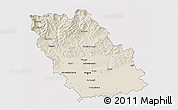 Shaded Relief 3D Map of Prahova, single color outside